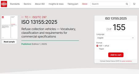 历史性突破 | Ezpay环境主导！首个由中国企业牵头编制的环卫装备ISO国际标准正式发布！
